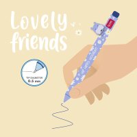 Legami Gelstift Lovely Friends NILPFERD - Gel Pen mit abnehmbarer Tier Deko, Stift , Schreibstift, Gelschreiber Hippo