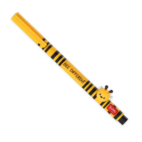Legami Gelstift Lovely Friends BIENE - Gel Pen mit abnehmbarer Tier Deko, Stift , Schreibstift, Gelschreiber