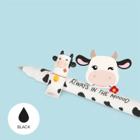 Legami Löschbarer Gelstift 4er Set "Farm Sweet Farm" - Kuh, Schwein, Esel, Hahn - Erasable Gel Pen, Stift , Gelschreiber