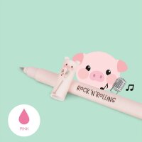 Legami Löschbarer Gelstift 4er Set "Farm Sweet Farm" - Kuh, Schwein, Esel, Hahn - Erasable Gel Pen, Stift , Gelschreiber