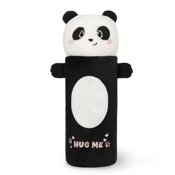 Legami Plüsch-Federmäppchen PANDA - Super Soft  - aus Polyester - Mäppchen weich und selbststehend, Schlampermäppchen, Federtasche