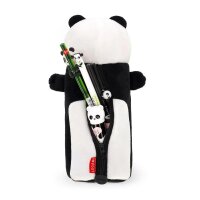 Legami Plüsch-Federmäppchen PANDA - Super Soft  - aus Polyester - Mäppchen weich und selbststehend, Schlampermäppchen, Federtasche