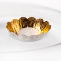 Schwimmschale Blüte silber-gold (3er Set) 8x5 cm aus...