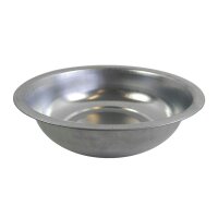 Dekoschale aus Metall, silber 48x12,5 cm - Zinkschale als Mini Teich Balkon, Deko Schale Garten, Blumenschale