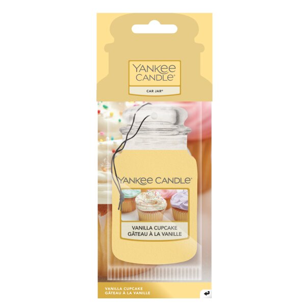 Auto Duft, Lufterfrischer VANILLA CUPCAKE - Yankee Candle Car Jar Paper, Raumduft, Autoduft