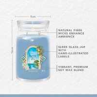 Yankee Candle Duftkerze im Glas (groß) AZURE SKY - Signature Kerze aus "Hello Italy" Kollektion mit Brenndauer bis zu 90 Stunden