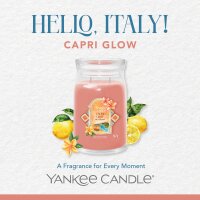Yankee Candle Duftkerze im Glas (groß) CAPRI GLOW - Signature Kerze aus "Hello Italy" Kollektion mit Brenndauer bis zu 90 Stunden