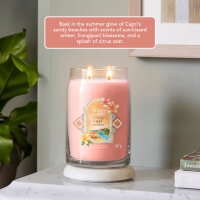 Yankee Candle Duftkerze im Glas (groß) CAPRI GLOW - Signature Kerze aus "Hello Italy" Kollektion mit Brenndauer bis zu 90 Stunden