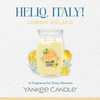Yankee Candle Duftkerze im Glas (groß) LEMON GELATO - Signature Kerze aus "Hello Italy" Kollektion mit Brenndauer bis zu 90 Stunden