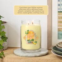 Yankee Candle Duftkerze im Glas (groß) LEMON GELATO - Signature Kerze aus "Hello Italy" Kollektion mit Brenndauer bis zu 90 Stunden