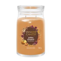 Yankee Candle Duftkerze im Glas (groß) GOLDEN PUMPKIN - Signature Kerze "Herbstkollektion 2025" mit Brenndauer bis zu 90 Stunden