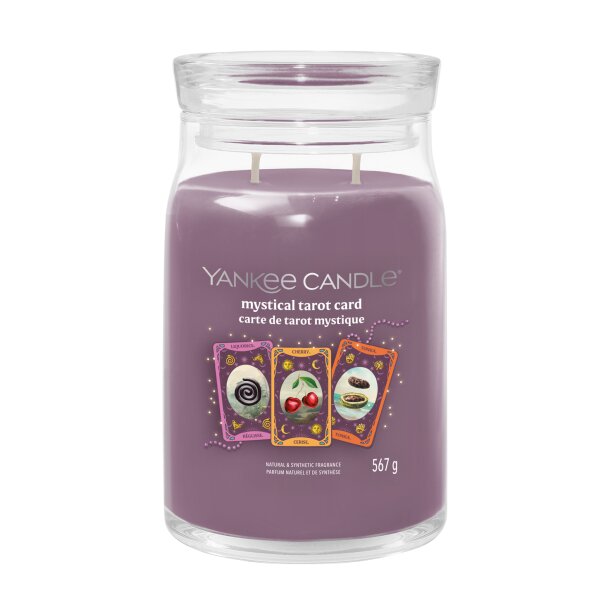 Yankee Candle Duftkerze im Glas (groß) MYSTICAL TAROT CARD - Signature Kerze "Halloween Kollektion 2025" mit Brenndauer bis zu 90 Stunden