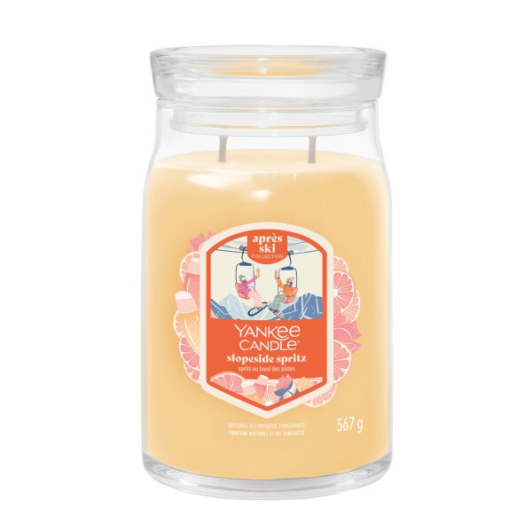 Yankee Candle Duftkerze im Glas (groß) SLOPESIDE SPRITZ - Signature Kerze "Winterkollektion 2025 - Apres Ski" mit Brenndauer bis zu 90 Stunden