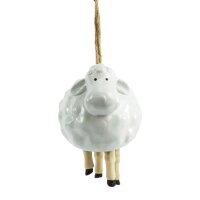 Hänger Glocke Schaf H:17 cm aus Keramik - Deko...