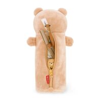 Legami Plüsch-Federmäppchen TEDDY BÄR - Super Soft  - aus Polyester - Mäppchen weich und selbststehend, Schlampermäppchen, Federtasche