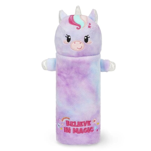 Legami Plüsch-Federmäppchen EINHORN - Super Soft  - aus Polyester - Mäppchen weich und selbststehend, Schlampermäppchen, Federtasche