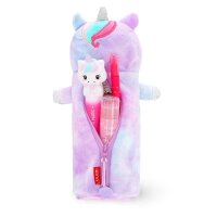 Legami Plüsch-Federmäppchen EINHORN - Super Soft  - aus Polyester - Mäppchen weich und selbststehend, Schlampermäppchen, Federtasche