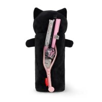 Legami Plüsch-Federmäppchen KATZE Kitty - Super Soft  - aus Polyester - Mäppchen weich und selbststehend, Schlampermäppchen, Federtasche
