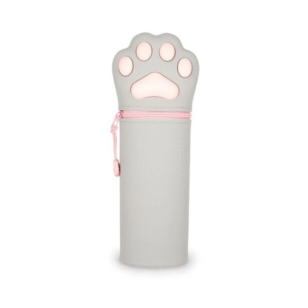 Legami 2-in-1 Mäppchen KATZENPFOTE KITTY aus Silikon - Kawaii Federmäppchen, Tisch Stiftehalter, Federtasche