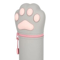 Legami 2-in-1 Mäppchen KATZENPFOTE KITTY aus Silikon - Kawaii Federmäppchen, Tisch Stiftehalter, Federtasche