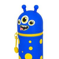 Legami 2-in-1 Mäppchen MONSTER aus Silikon - Kawaii Federmäppchen, Tisch Stiftehalter, Federtasche