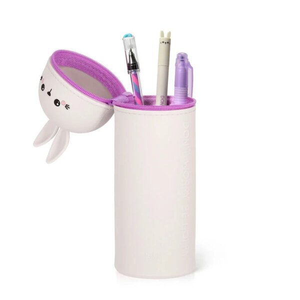 2-in-1 Kawaii Federmäppchen Aus Silikon – Wandelt Sich In Stifthalter Um, Cartoon-Design, Für Schule & Büro