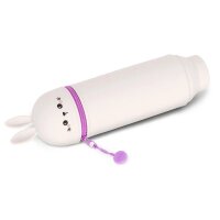 Legami 2-in-1 Mäppchen HASE BUNNY aus Silikon - Kawaii Federmäppchen, Tisch Stiftehalter, Federtasche