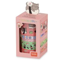 Legami 5er Set Papier Klebebänder Tape by Tape KATZE Kitty - Dekoband, Washi Tape, Klebebänder, Dekorative Geschenk Verpackung