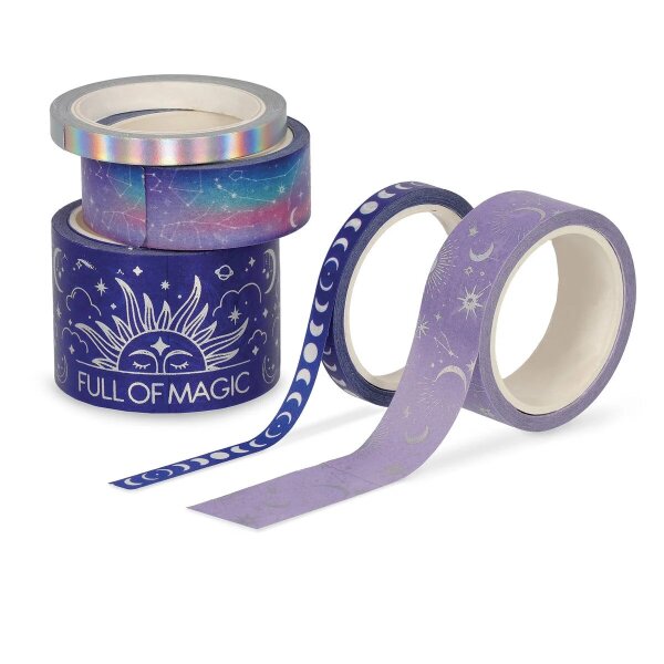 Legami 5er Set Papier Klebebänder Tape by Tape MAGIC - Dekoband, Washi Tape, Klebebänder, Dekorative Geschenk Verpackung