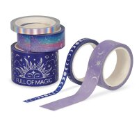 Legami 5er Set Papier Klebebänder Tape by Tape MAGIC - Dekoband, Washi Tape, Klebebänder, Dekorative Geschenk Verpackung