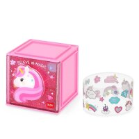 Legami Erweiterbare Schreibtischbox "Cutie Cube" EINHORN - Ideal für Ordnung am Schreibtisch, Aufbewahrungsbox stapelbar, erweiterbar mit anderen Cutie Cubes, Organisation, Würfel