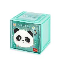 Legami Erweiterbare Schreibtischbox "Cutie Cube" PANDA - Ideal für Ordnung am Schreibtisch, Aufbewahrungsbox stapelbar, erweiterbar mit anderen Cutie Cubes, Organisation, Würfel