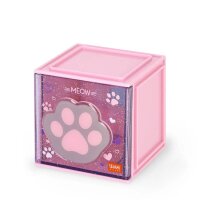 Legami Erweiterbare Schreibtischbox "Cutie Cube" KATZE Kitty - Ideal für Ordnung am Schreibtisch, Aufbewahrungsbox stapelbar, erweiterbar mit anderen Cutie Cubes, Organisation, Würfel