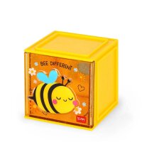 Legami Erweiterbare Schreibtischbox "Cutie Cube" BIENE - Ideal für Ordnung am Schreibtisch, Aufbewahrungsbox stapelbar, erweiterbar mit anderen Cutie Cubes, Organisation, Würfel