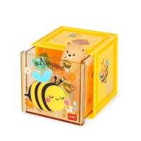 Legami Erweiterbare Schreibtischbox "Cutie Cube" BIENE - Ideal für Ordnung am Schreibtisch, Aufbewahrungsbox stapelbar, erweiterbar mit anderen Cutie Cubes, Organisation, Würfel