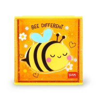Legami Erweiterbare Schreibtischbox "Cutie Cube" BIENE - Ideal für Ordnung am Schreibtisch, Aufbewahrungsbox stapelbar, erweiterbar mit anderen Cutie Cubes, Organisation, Würfel