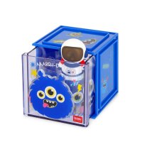Legami Erweiterbare Schreibtischbox "Cutie Cube" MONSTER - Ideal für Ordnung am Schreibtisch, Aufbewahrungsbox stapelbar, erweiterbar mit anderen Cutie Cubes, Organisation, Würfel