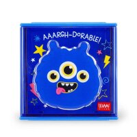 Legami Erweiterbare Schreibtischbox "Cutie Cube" MONSTER - Ideal für Ordnung am Schreibtisch, Aufbewahrungsbox stapelbar, erweiterbar mit anderen Cutie Cubes, Organisation, Würfel