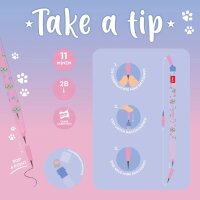 Legami Stapelbarer Bleistift "Take a tip" KATZE Kitty mit Radiergummi - 11 Minen 2B, kein Anspitzer, einfach zu bedienen, Stift Schule