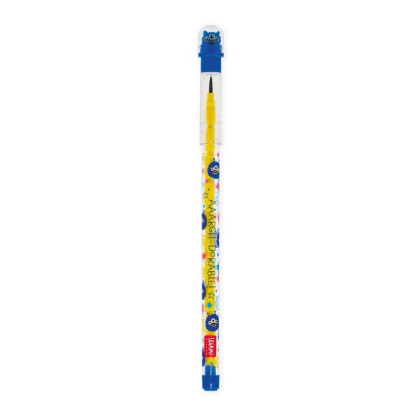 Legami Stapelbarer Bleistift "Take a tip" MONSTER mit Radiergummi - 11 Minen 2B, kein Anspitzer, einfach zu bedienen, Stift Schule