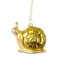 Baumschmuck Goldene Schnecke - Baumkugel Garten...
