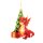 Baumschmuck Roter Drache mit Weihnachtsbaum - Baumkugel Fantasy, Weihnachtsdeko, Christbaumkugel