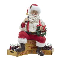 3D Figur Coca Cola Weihnachtsmann sitzend auf Kisten H:23...