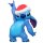 Deko 3D Disney Gartenfigur Stitch Santa mit Weihnachtsmütze H:49 cm aus Kunststoff - Figur Weihnachten aus Lilo & Stitch, moderner Deko Stil für Fans, Gartendekoration, Statue