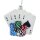 Baumschmuck Casino Pokerkarten mit Spielchips aus Glas - Baumkugel für Spieler, Weihnachtsdeko , Christbaumkugel, Weihnachten