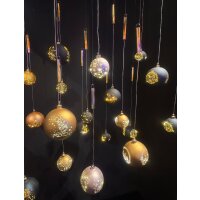 LED Baumkugel Star Wars Darth Vader schwarz-gold D:15 cm -  Weihnachtskugel Star Wars Fans, Baumschmuck, Christbaumkugel, Weihnachtsdeko