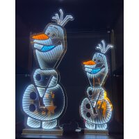 Disney Infinity-Licht Schneemann Olaf H:40 cm (141 LEDs) - LED Figur Weihnachten aus Die Eiskönigin, moderner Deko Stil für Fans, Weihnachtsbeleuchtung