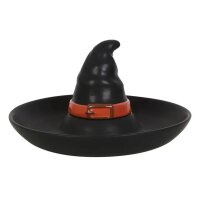 Halloween Hexenhut Servierplatte für Snacks mit Dipschale unter dem Hut - Party Servierschale mit Dip Form, Snack Süßigkeiten Schale