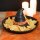 Halloween Hexenhut Servierplatte für Snacks mit Dipschale unter dem Hut - Party Servierschale mit Dip Form, Snack Süßigkeiten Schale