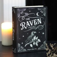 Halloween Aufbewahrungsbox "The Raven" in Buchform  - Deko Box Rabe, Andenkenversteck, Geheimnis, Wohnaccessoire